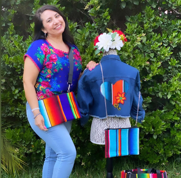 Isas Sarape Corazón  Denim Jacket