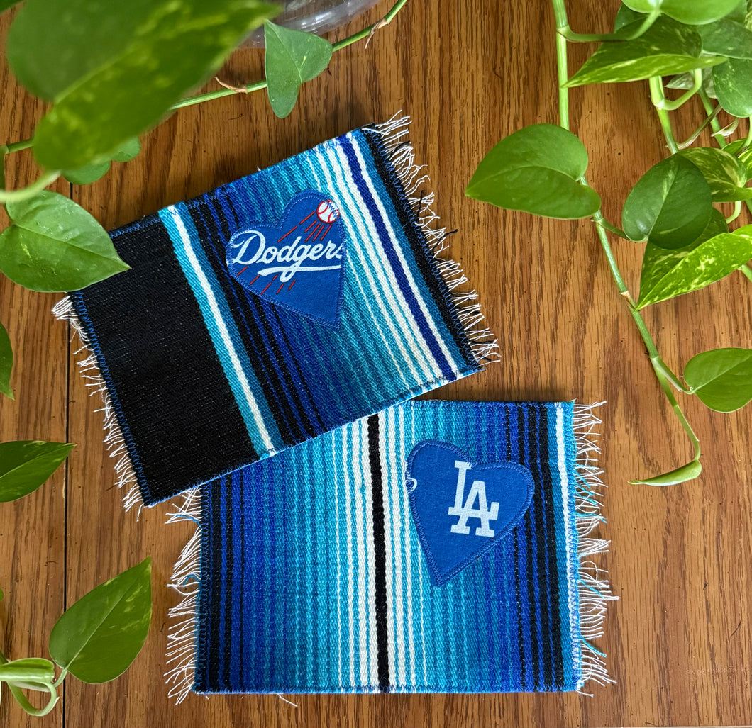 Mug Rug, Sarape Reversible Tapetito - Dodgers