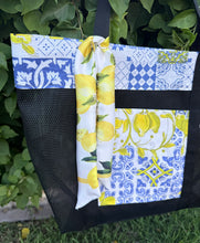 Load image into Gallery viewer, La Dulce Vita Tote bag w/Silk Tie