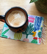 Load image into Gallery viewer, Mug Rug/ Sarape Reversible Tapetito - Green Sarape/Nopales