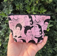 Load image into Gallery viewer, Mini Zipper Pouch/ Frida Pink