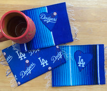 Load image into Gallery viewer, Mug Rug, Sarape Reversible Tapetito - Dodgers