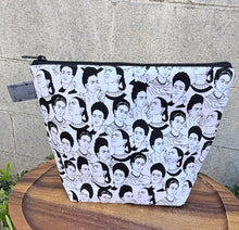 Load image into Gallery viewer, Makeup Bag/ Frida Black &amp; White