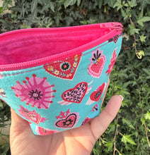 Load image into Gallery viewer, Mini Zipper Pouch/ Sacred Hearts