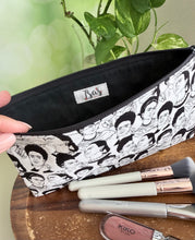 Load image into Gallery viewer, Frida Zipper Pouch - Black &amp; White