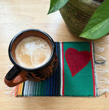 Load image into Gallery viewer, Mug Rug/ Sarape Reversible Tapetito - Gteen Sarape/ Labubu