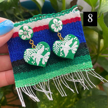 Load image into Gallery viewer, Los Pajaritos Aretes, Heart w/Birds Earrings