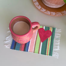 Load image into Gallery viewer, Mug Rug/ Sarape Reversible Tapetito / Green Calaveritas