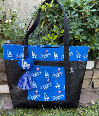 LA Dodgers Tote bag w/pompon