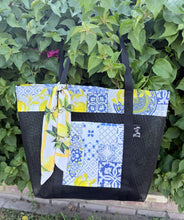Load image into Gallery viewer, La Dulce Vita Tote bag w/Silk Tie