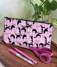 Load image into Gallery viewer, Frida Zipper Pouch - Black &amp; Pink