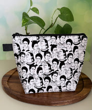 Load image into Gallery viewer, Makeup Bag/ Frida Black &amp; White