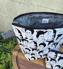 Load image into Gallery viewer, Makeup Bag/ Frida Black &amp; White