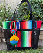 Load image into Gallery viewer, Sarape Mesh Tote Bag w/ pompón