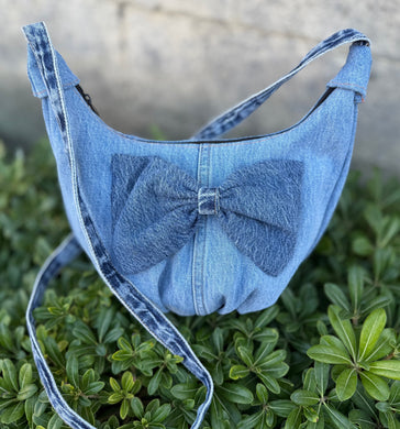 La Denim Bolsita/ Denim Crossbody bag w/Denim bow #11