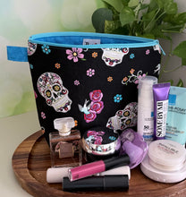 Load image into Gallery viewer, Calaveras Zipper Pouch - Glitter Sugar Skulls