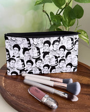 Load image into Gallery viewer, Frida Zipper Pouch - Black &amp; White