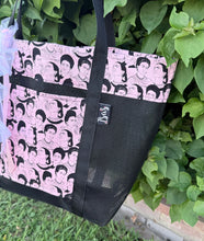 Load image into Gallery viewer, Frida Mesh Tote bag Pink w/ Ribbons