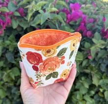 Load image into Gallery viewer, Mini Zipper Pouch/ Orange Blossoms