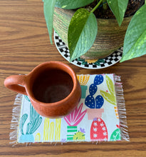 Load image into Gallery viewer, Mug Rug/ Sarape Reversible Tapetito / Nopales Plants
