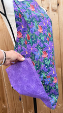 Load image into Gallery viewer, Isas Apron/ Purple Flowers