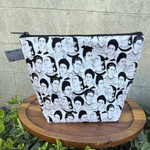 Load image into Gallery viewer, Makeup Bag/ Frida Black &amp; White
