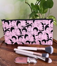 Load image into Gallery viewer, Frida Zipper Pouch - Black &amp; Pink