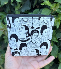 Load image into Gallery viewer, Mini Zipper Pouch/ Frida Black &amp; White