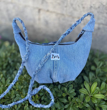 Load image into Gallery viewer, La Denim Bolsita/ Denim Crossbody bag w/Denim bows #8