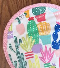 Load image into Gallery viewer, Tortilla Warmer- Succulent Plants/Pink trim