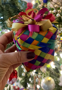 Multi Colored Palm Leaf Gift Box