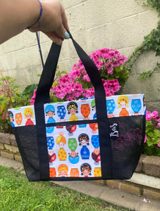 Little Señoritas Mesh Mini Tote Bag/ Lunch Bag