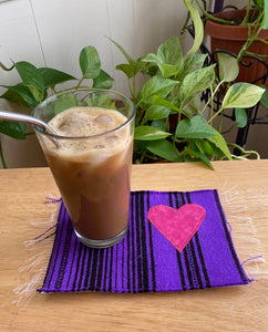 Mug Rug Sarape Reversible Tapetito - Piñas