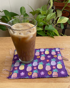 Mug Rug Sarape Reversible Tapetito - Piñas