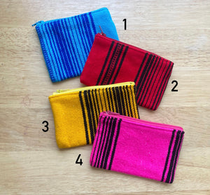 Sarape coin purse, Sarape zipper pouch