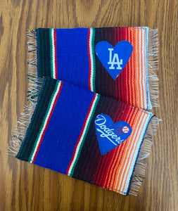 Mug Rug, Sarape Reversible Tapetito - Dodgers