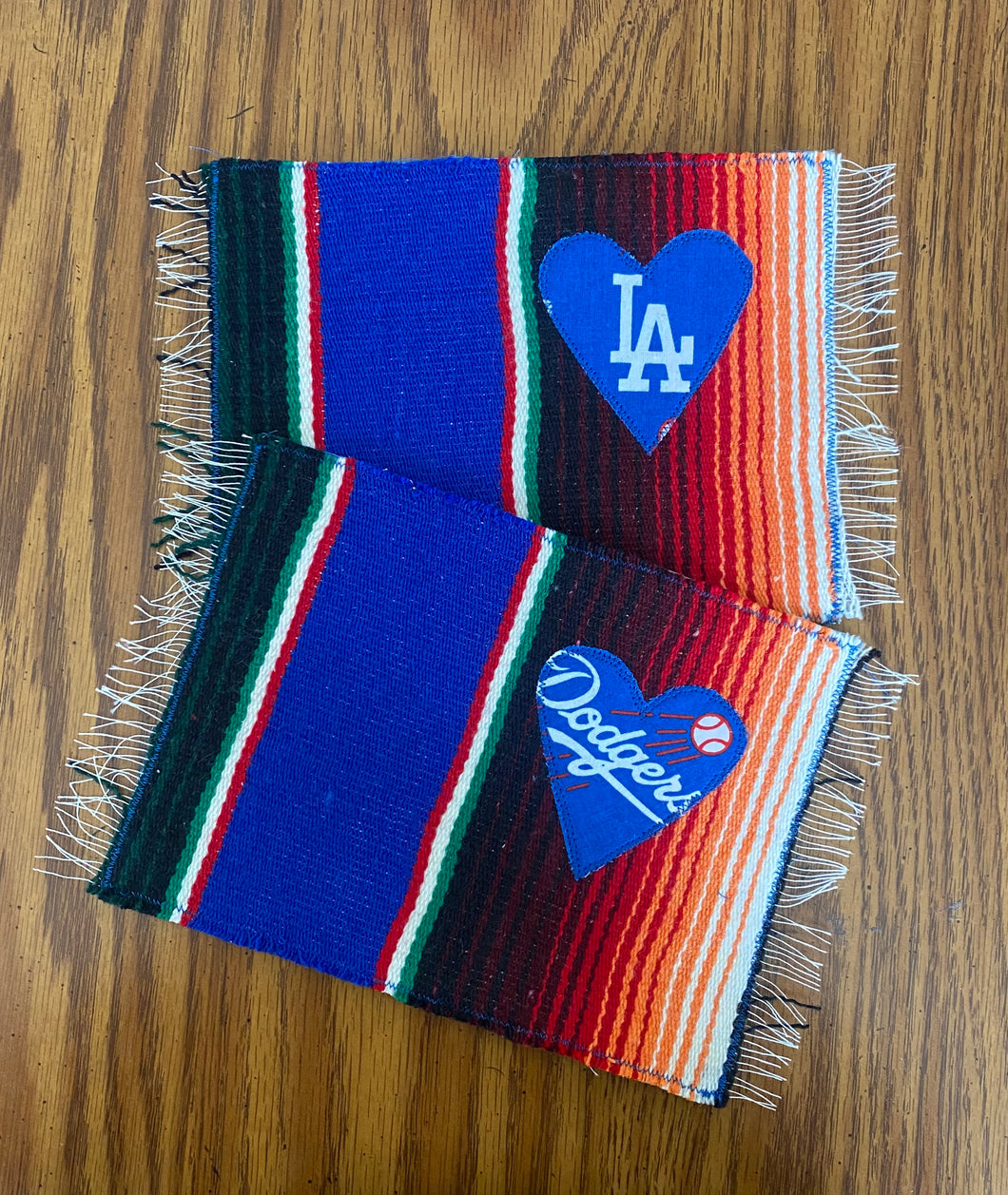 Mug Rug, Sarape Reversible Tapetito - Dodgers