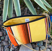 Load image into Gallery viewer, Sarape  Crossbody / Yellow, gold chain