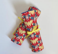 Load image into Gallery viewer, Wonder Woman Makeup Brush Roll