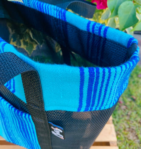 Sarape Mesh Tote Teal