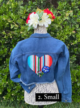 Load image into Gallery viewer, Isas Corazón  Denim Jacket-  Cropped,  Blue  Denim