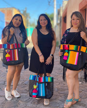 Load image into Gallery viewer, Sarape Mesh Tote Teal