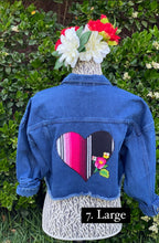 Load image into Gallery viewer, Isas Corazón  Denim Jacket-  Cropped,  Blue  Denim