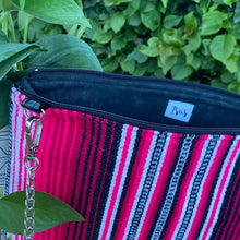 Load image into Gallery viewer, Sarape  Crossbody Bag /Pink &amp; Black