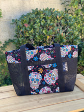 Load image into Gallery viewer, Calaveras Mesh Mini Tote Bag/ Lunch Bag