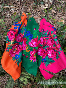 Pañuelos Quialana, Pañoletas de Flores, Floral Scarf