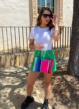 Load image into Gallery viewer, Sarape  Crossbody / Pink, silver chain