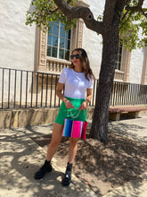 Load image into Gallery viewer, Sarape  Crossbody / Pink, silver chain