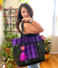 Load image into Gallery viewer, IsasCrafts Sarape mesh tote 